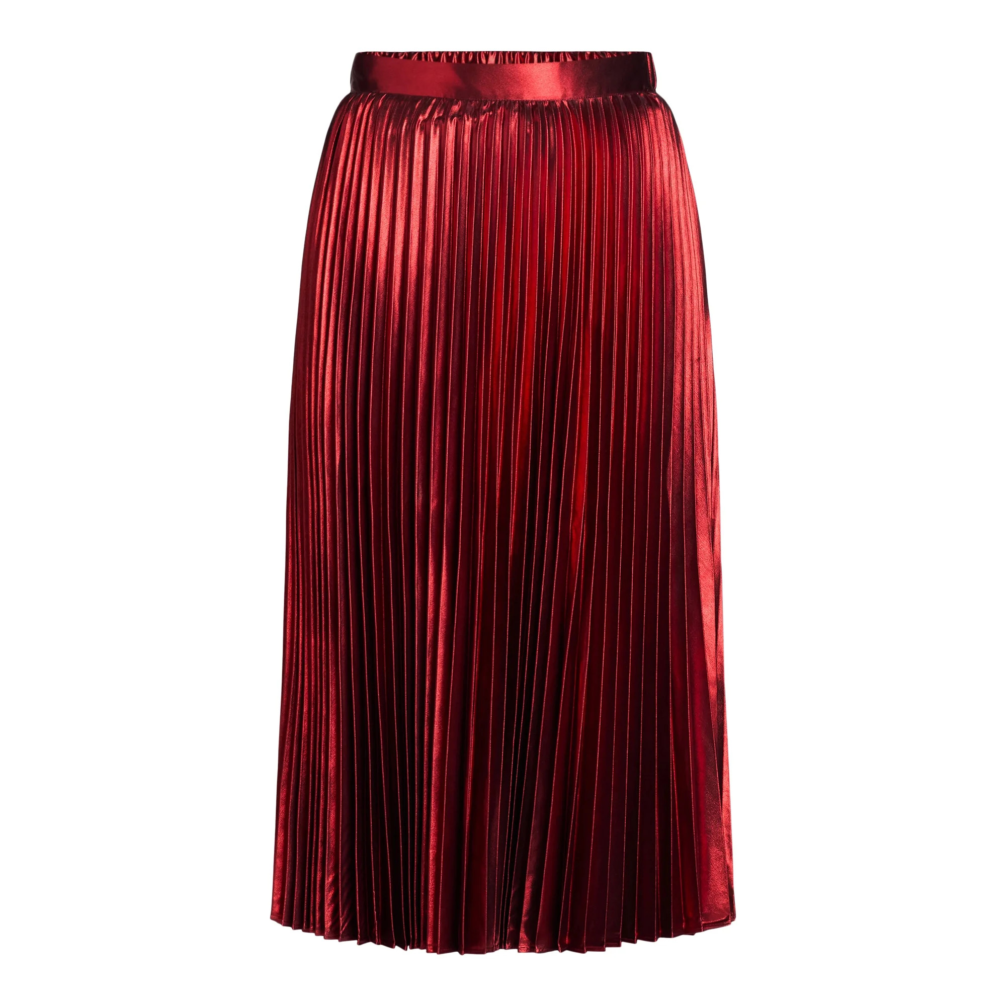Free Assembly Women’s Pleated Metallic Maxi Skirt, Sizes XS-XXXL | Walmart (US)