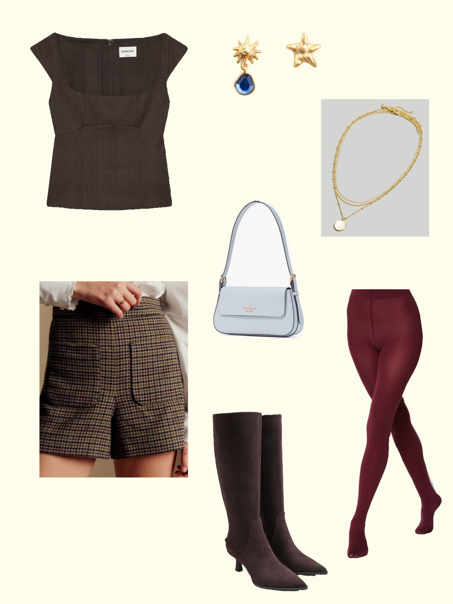 a fall outfit perfect for date night (gingham shorts)
