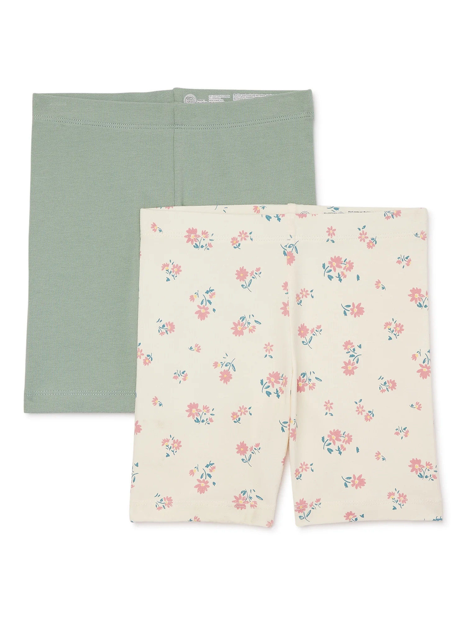 Wonder Nation Girls Bike Shorts, 2-Pack, Sizes 4-18 & Plus | Walmart (US)