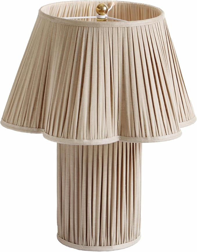 Tov Furniture Corrine Beige Linen Table Lamp | Amazon (US)