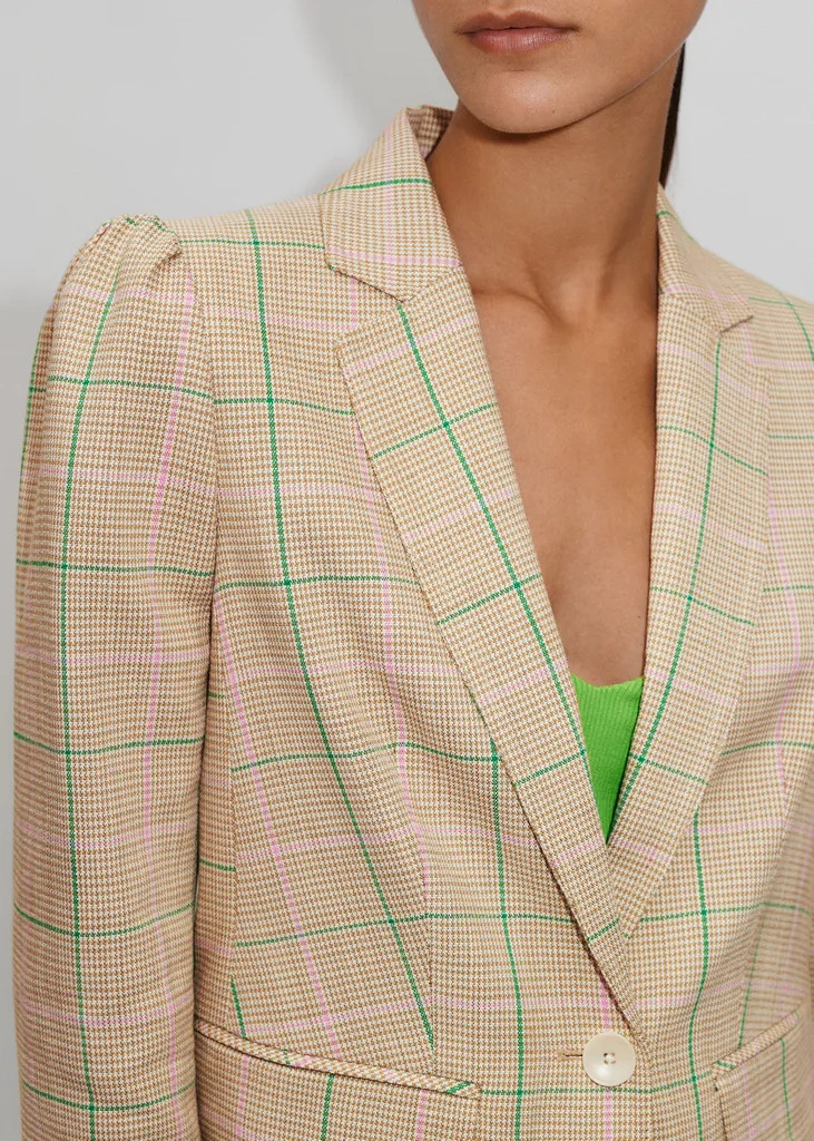 Feminine Check Cropped Jacket | ME+EM Global (Excluding US)