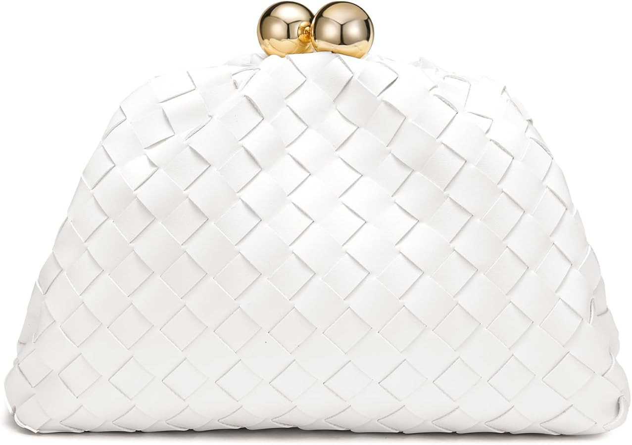 Dressy Woven Clutch Purses for Women Evening Wedding Formal Occasion,Dumpling Crossbody Shoulder ... | Amazon (US)