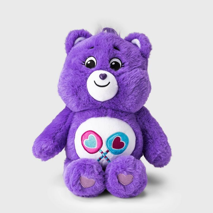 Girls' Care Bears Plush 16" Backpack - Purple | Target