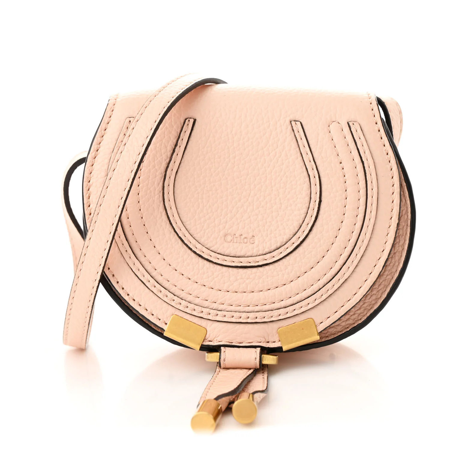 Calfskin Nano Marcie Saddle Bag Blush Nude | FASHIONPHILE (US)
