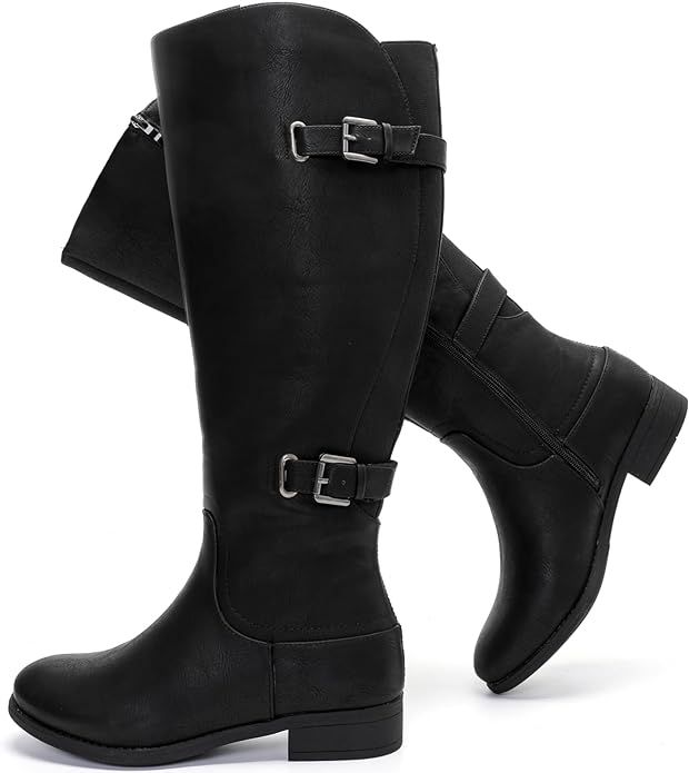 Luoika Women's Extra Wide Calf Knee High Boots, Wide Width Winter Tall Boots. | Amazon (US)