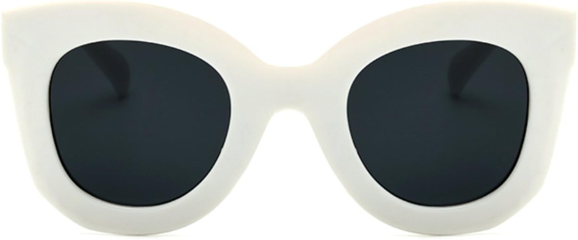 Butterfly Sunglasses Semi Cat Eye Glasses Plastic Frame Clear Gradient Lenses | Amazon (US)