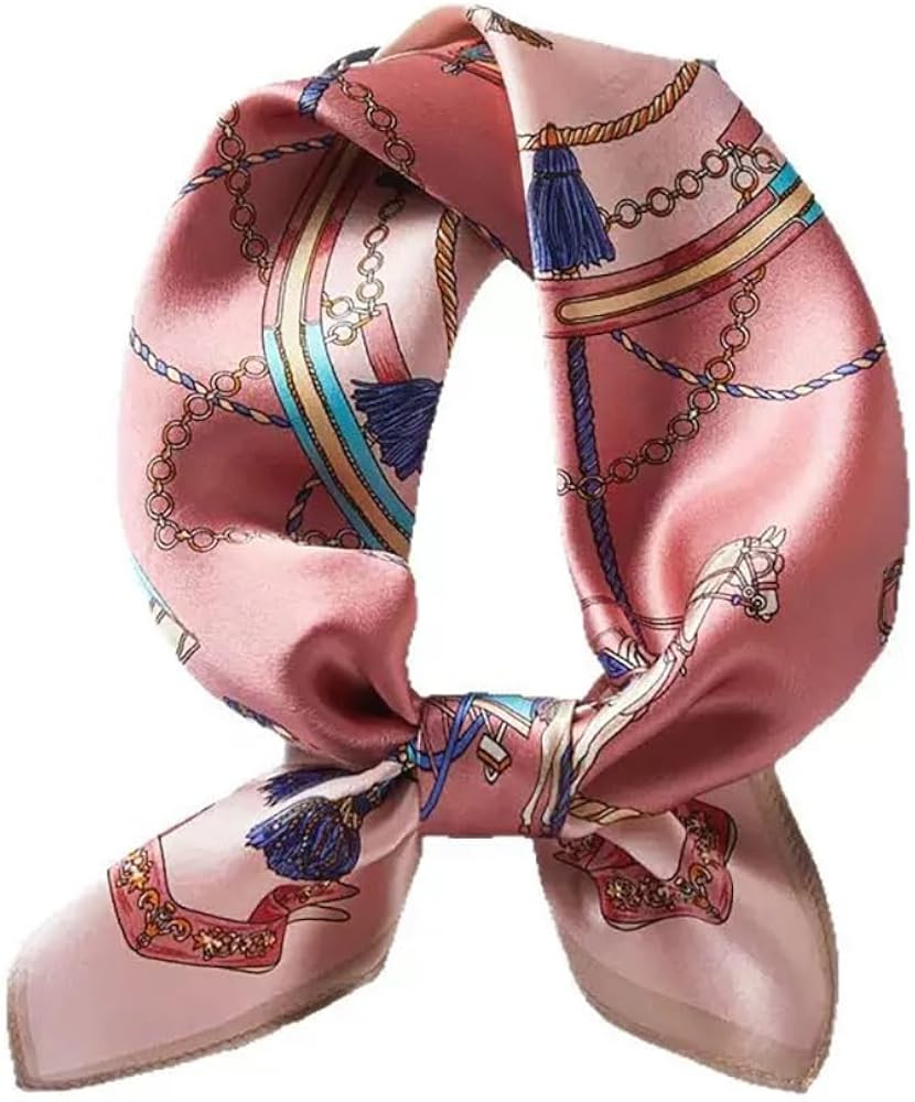 100% Pure Mulberry Silk Small Square Scarves -21'' x 21''- Digital Printed Neckerchief \u2013Wome... | Amazon (US)