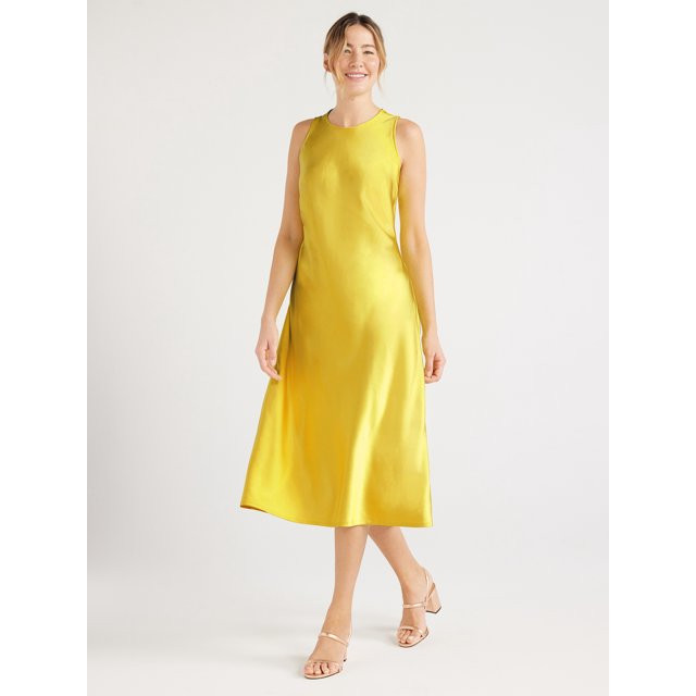 Free Assembly Women’s Sleeveless Bias Slip Dress, Sizes XS-XXXL | Walmart (US)