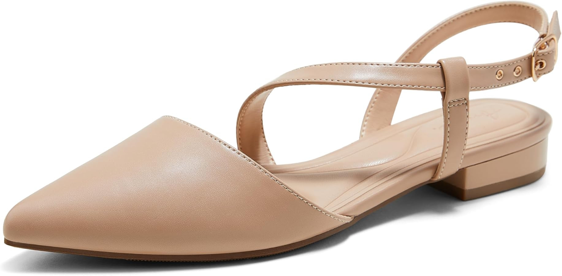 Arromic Slingback Flats for Women Pointed Toe Flat Shoe Comfortable Leather Casual Fashion Dress ... | Amazon (US)