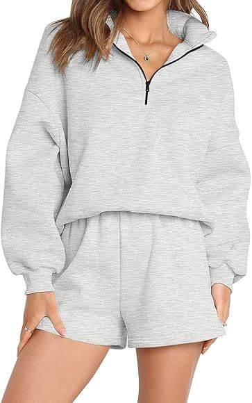 AUTOMET Women's Oversized 2 Piece Lounge Sets Fall Outfits 2023 Long Sleeve Cozy Casual Pajamas s... | Amazon (US)