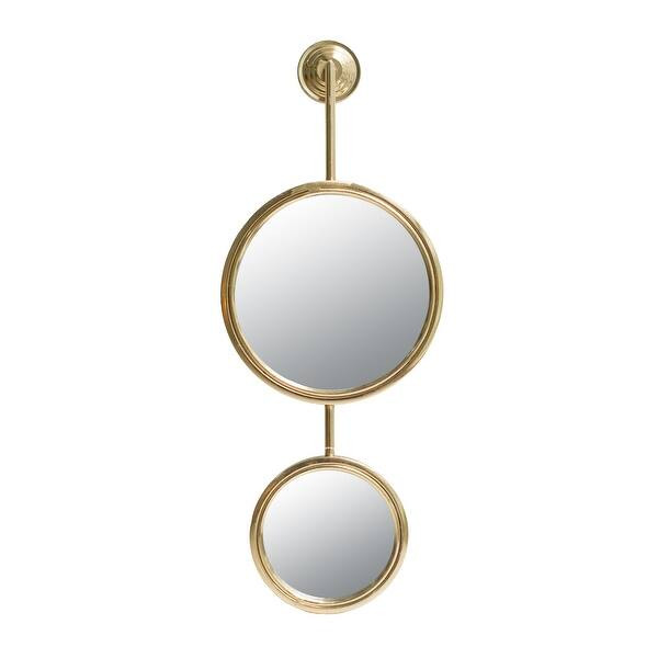 Gold Iron 28-inch Two Round Mirror | Bed Bath & Beyond