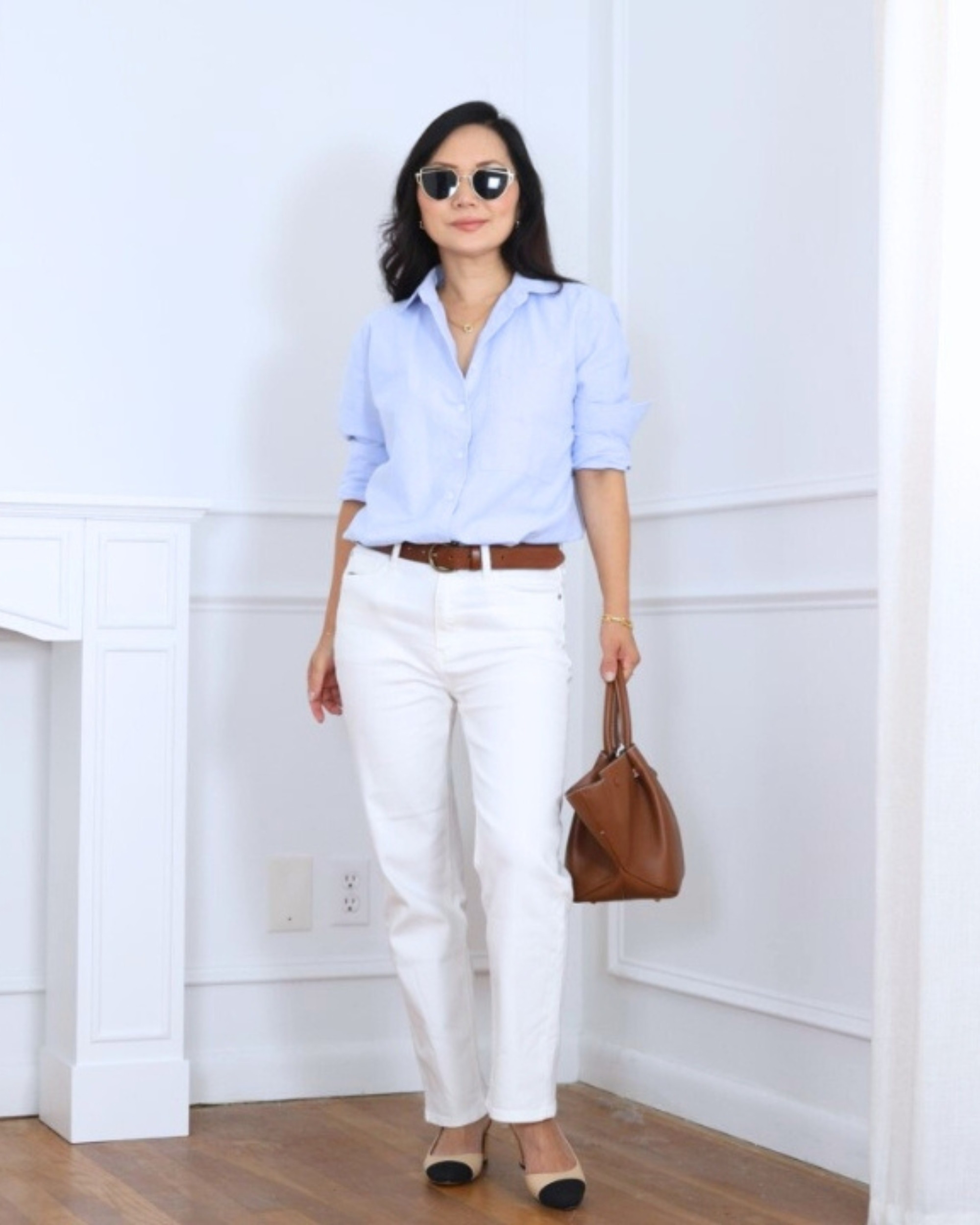 I went for a crisp and clean look today with a button down shirt from Quince paired with classic white jeans from Levi’s — simple, fresh, and timeless. I’m 5’2, wearing size S.

#LTKStyleTip #LTKPetite #LTKOver40