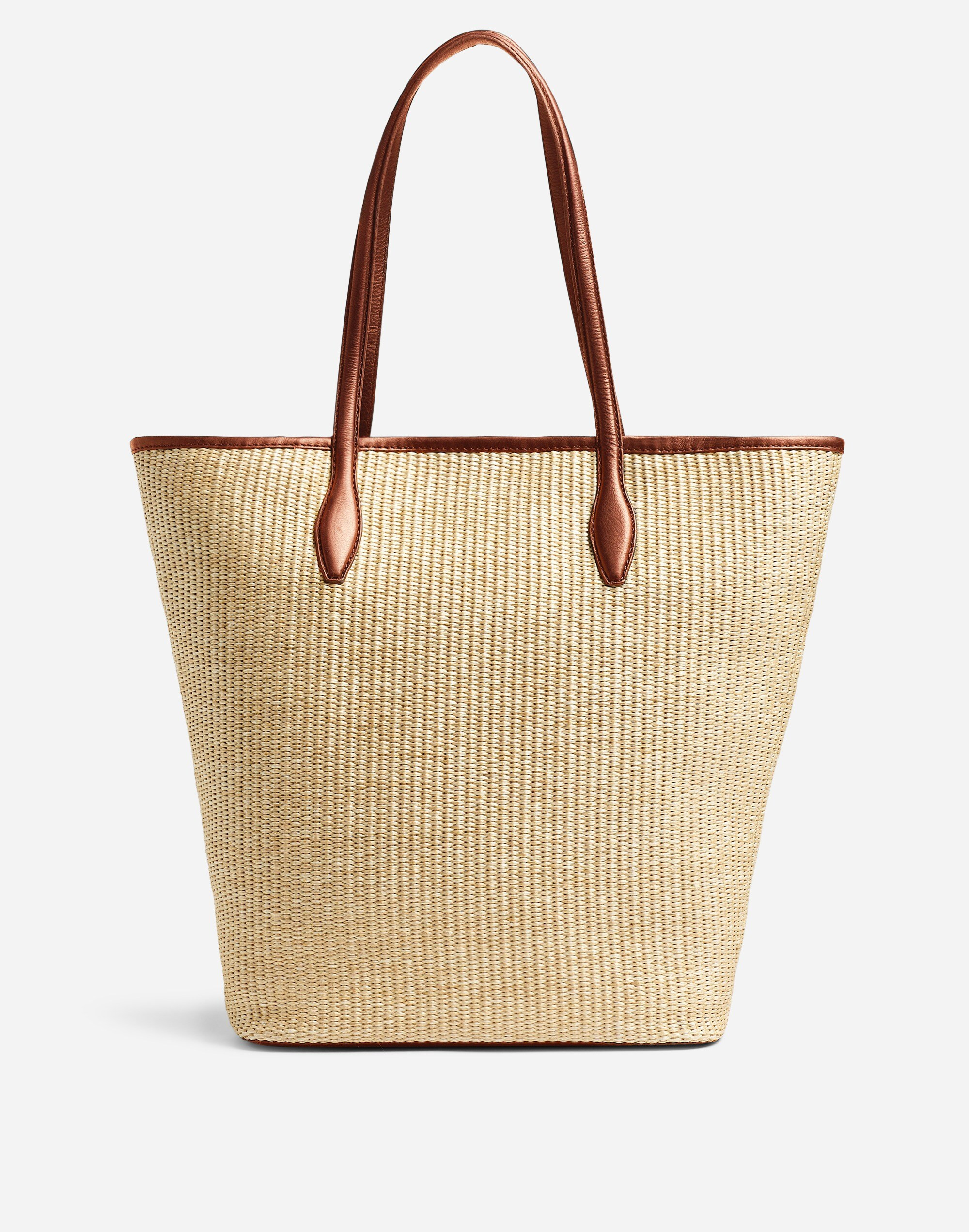 The Leather-Trimmed Straw Tote | Madewell