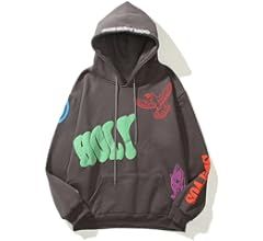 Unisex Hip Hop Hoodie Mens Fashion Graffiti Sweatshirt Pullover Hoodies | Amazon (US)