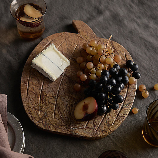 Brown Forest Marble Pumpkin Serving Board | Terrain