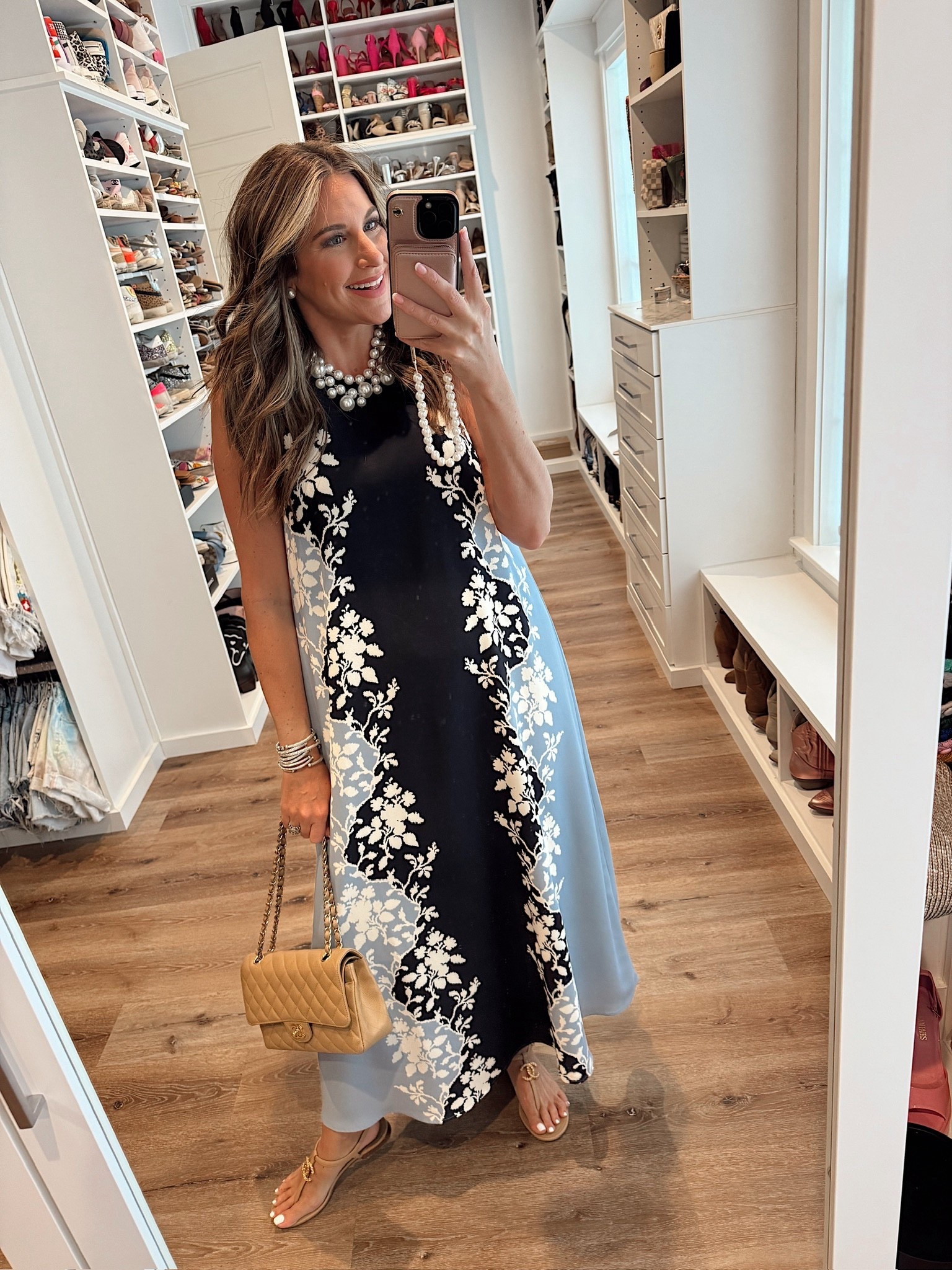 Wedding guest ootd! In a small maxi dress from Tuckernuck, necklace, sandals, bag and accessories - fits tts.

#LTKSeasonal #LTKWedding #LTKStyleTip