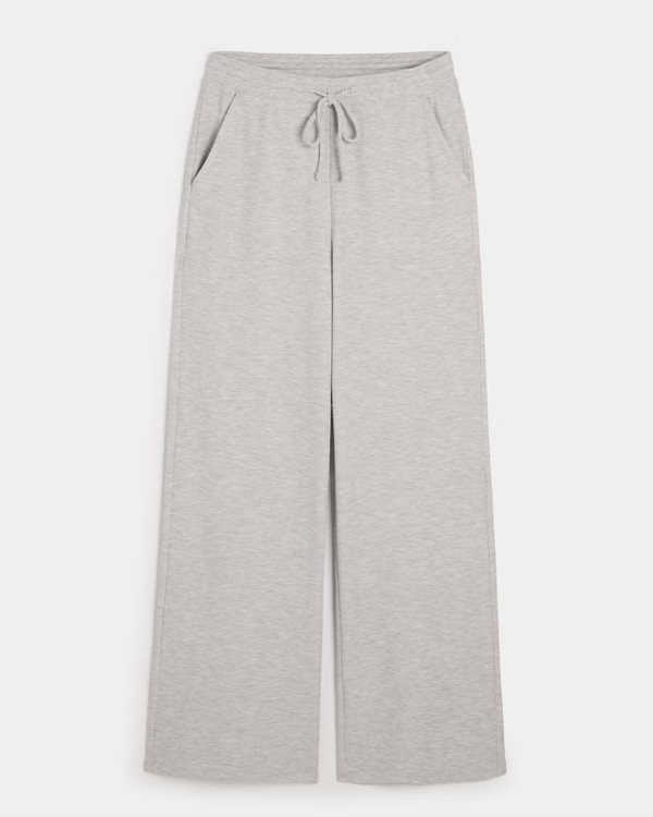Women's Gilly Hicks Waffle Wide-Leg Pants | Women's Sleepwear & Loungewear | HollisterCo.com | Hollister (US)