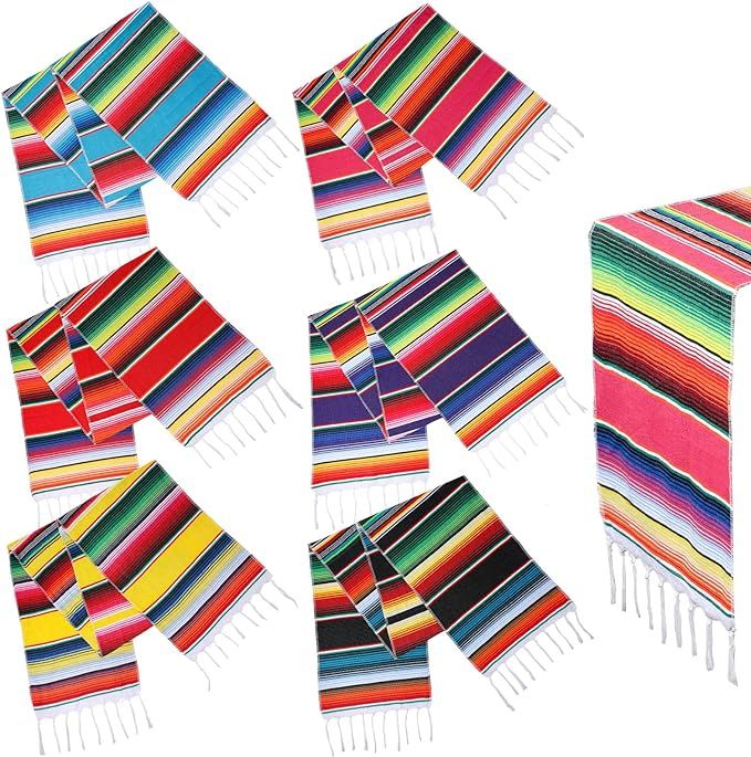 Tatuo Mexican Table Runner Serape Fiesta Centerpieces Mexican Shawl for Mexican Theme Party Decor... | Amazon (US)