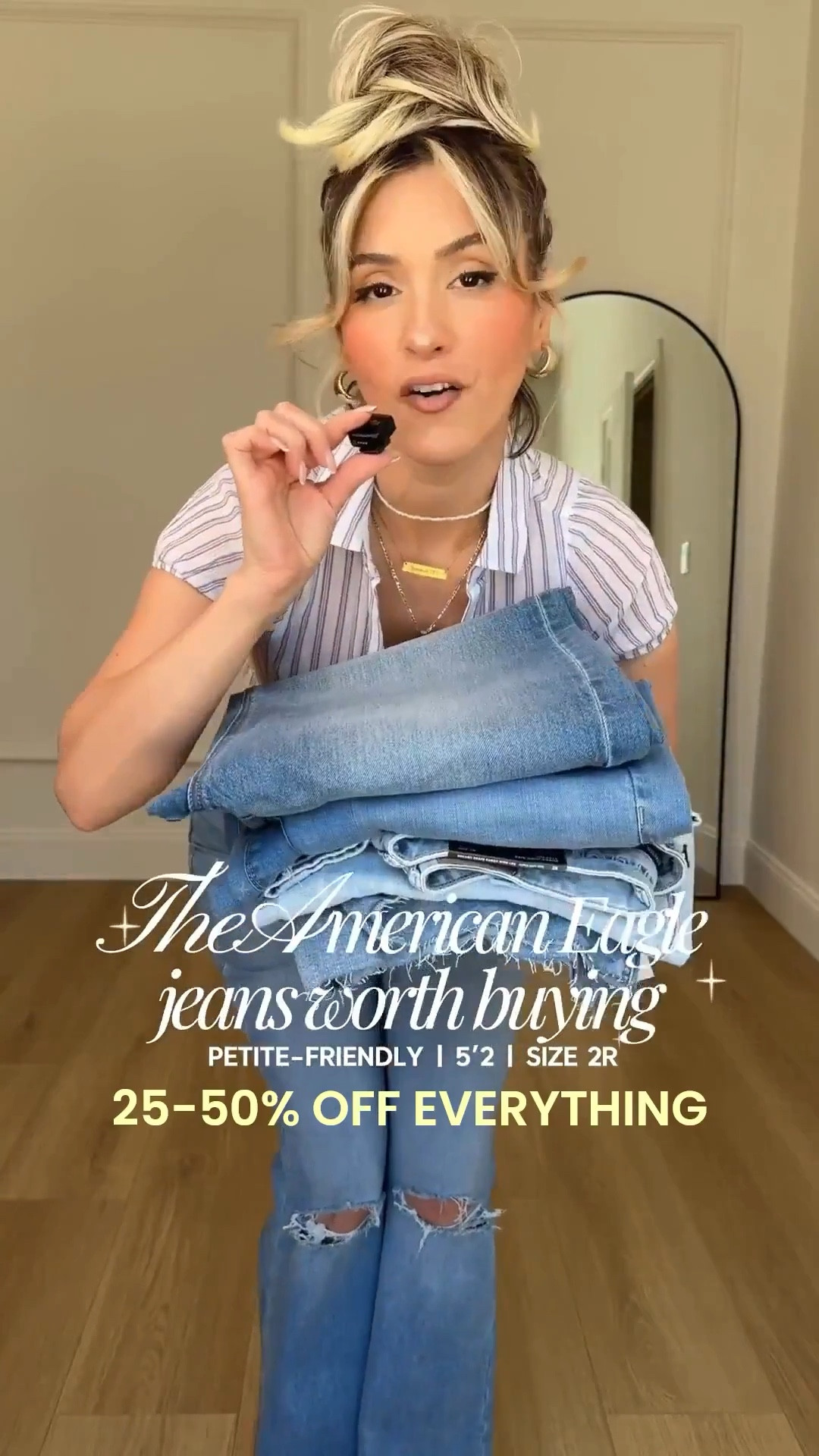 25-50% OFF EVERYTHING ✨ The jeans I keep reaching for!! @American Eagle Outfitters just gets the fit RIGHT every time. 😚🤌🏼

#LTKootd #LTKmomlife #LTKSaleAlert