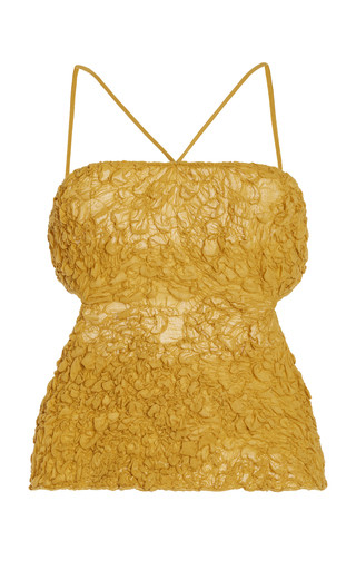 Dora Gathered Cotton-Blend Halter Top | Moda Operandi (Global)