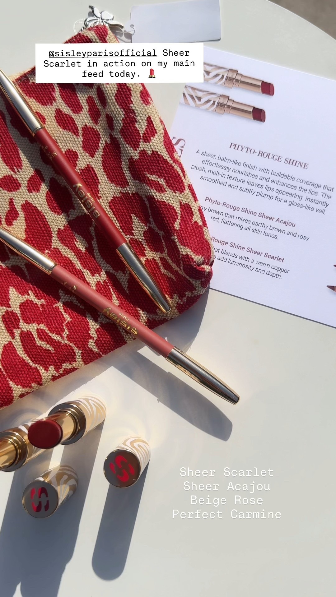 Shades linked below! 💄
Sheer Acajou
Sheer Scarlet
Rose Beige
Perfect Carmine 

#LTKdayinmylife #LTKgrwm #LTKBeauty