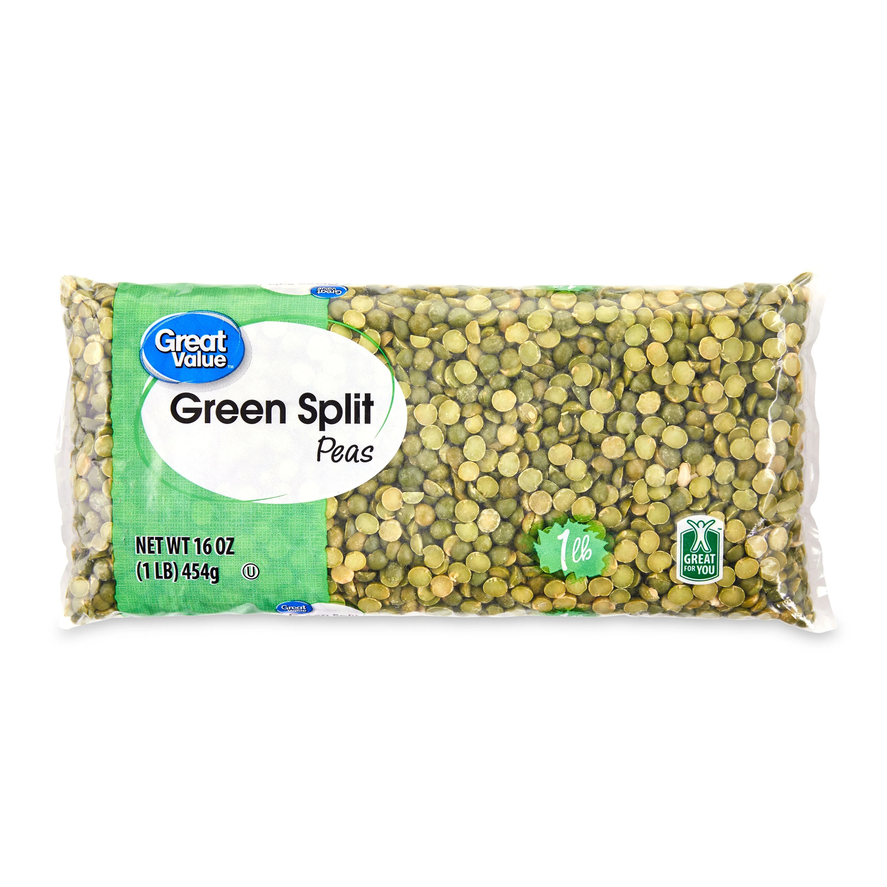 Great Value Green Split Peas, 1 lb | Walmart (US)
