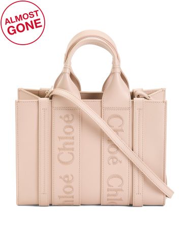 Made In Italy Woody Small Leather Shopper Tote | TJ Maxx