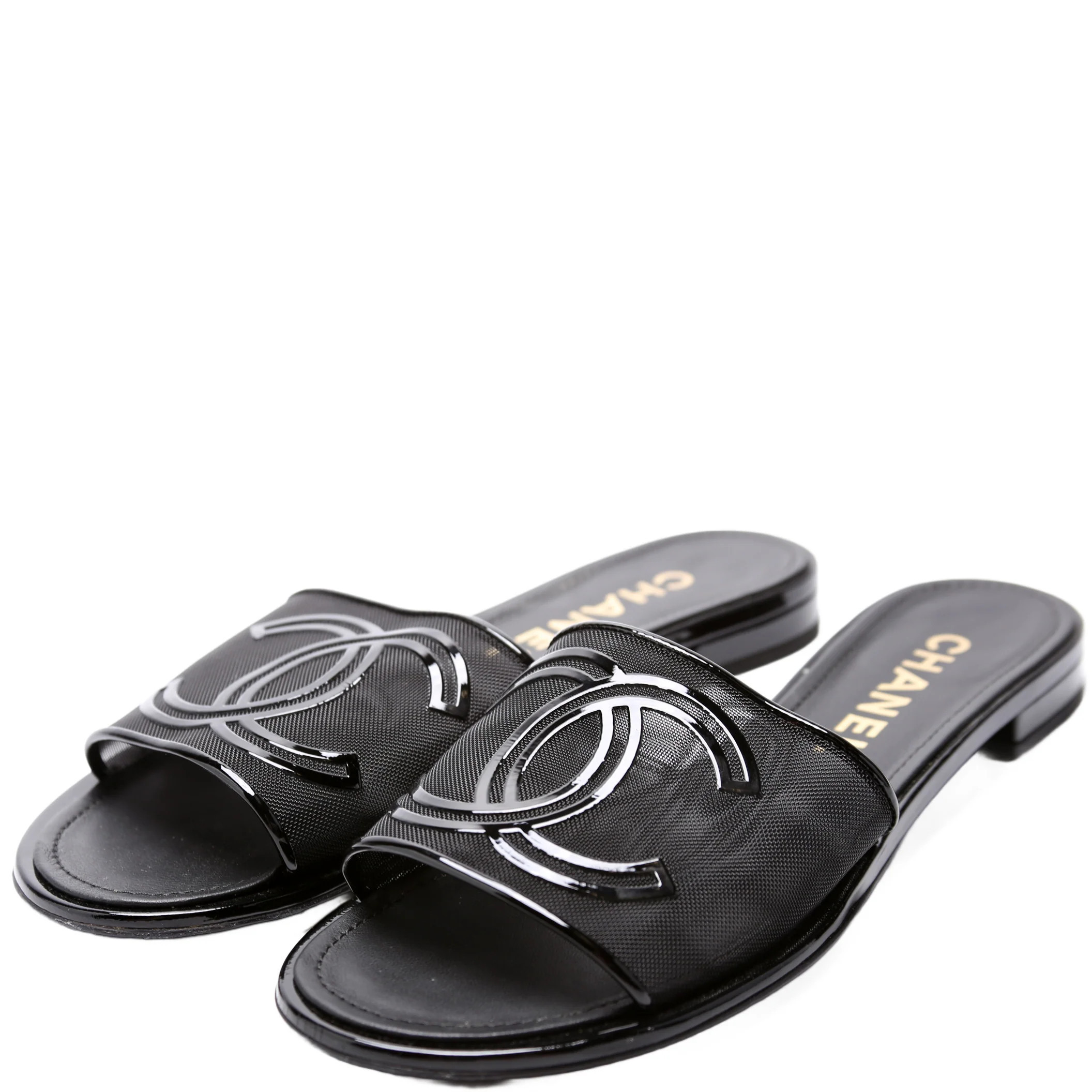 CC Mesh Slides Size 38 | Keeks Designer Handbags
