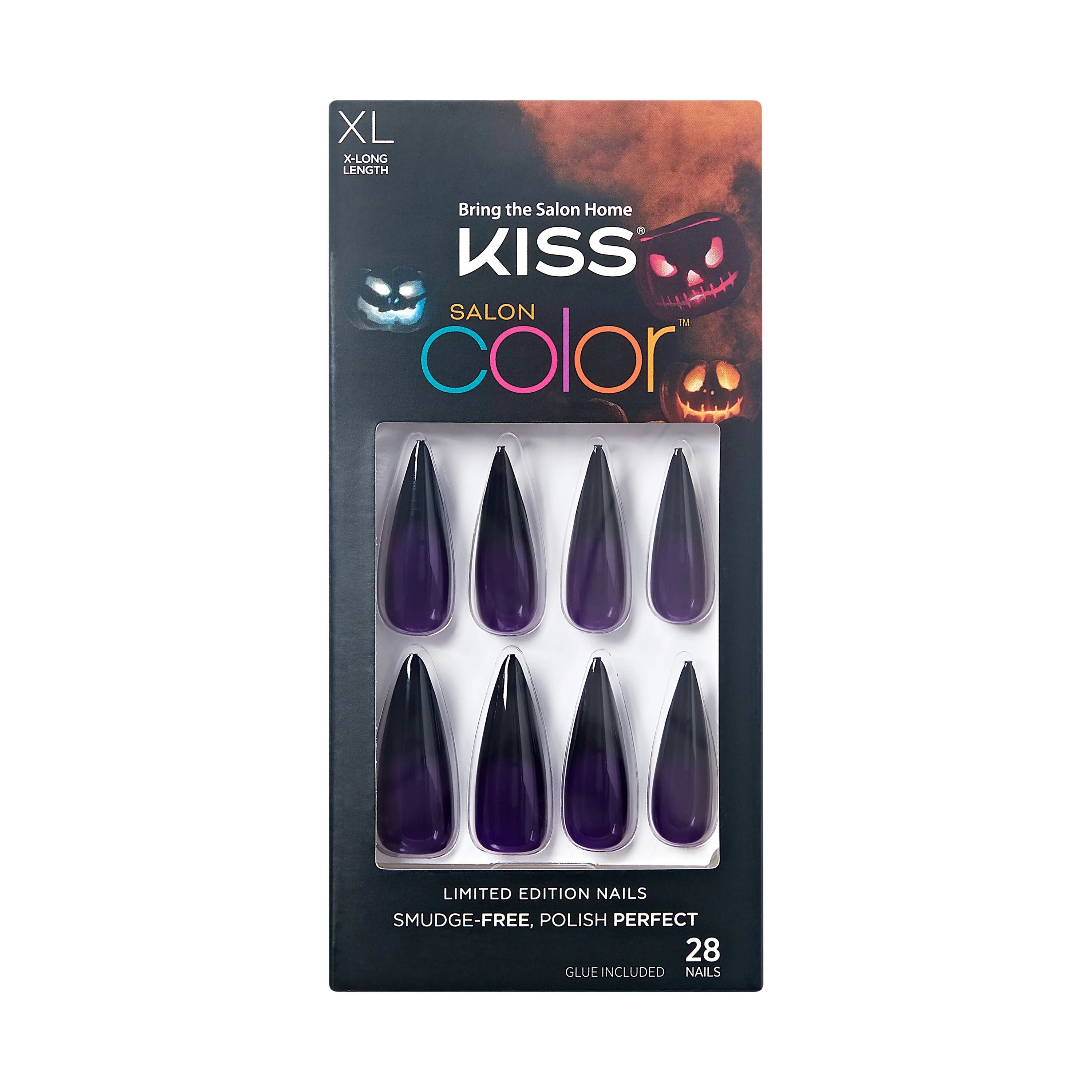 KISS Salon Color Halloween Nails, ‘Black Cats’, 28 Count | Walmart (US)