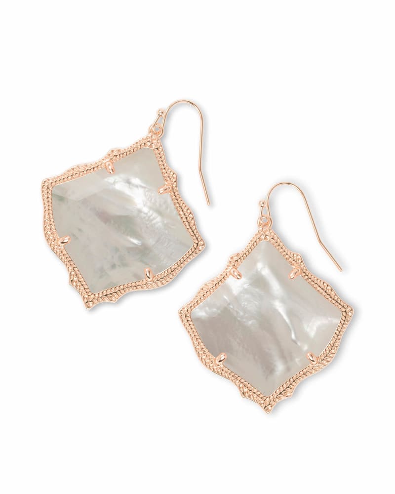 Kirsten Rose Gold Drop Earrings in Ivory Pearl | Kendra Scott