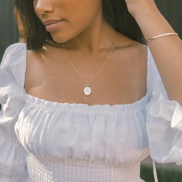 Oval Locket Necklace | Made by Mary (US)