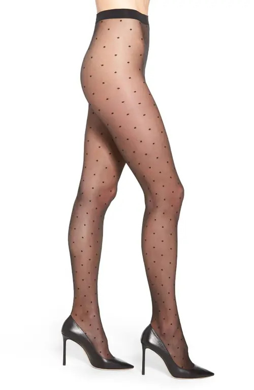 Falke Polka Dot Tights in Black at Nordstrom, Size Small | Nordstrom