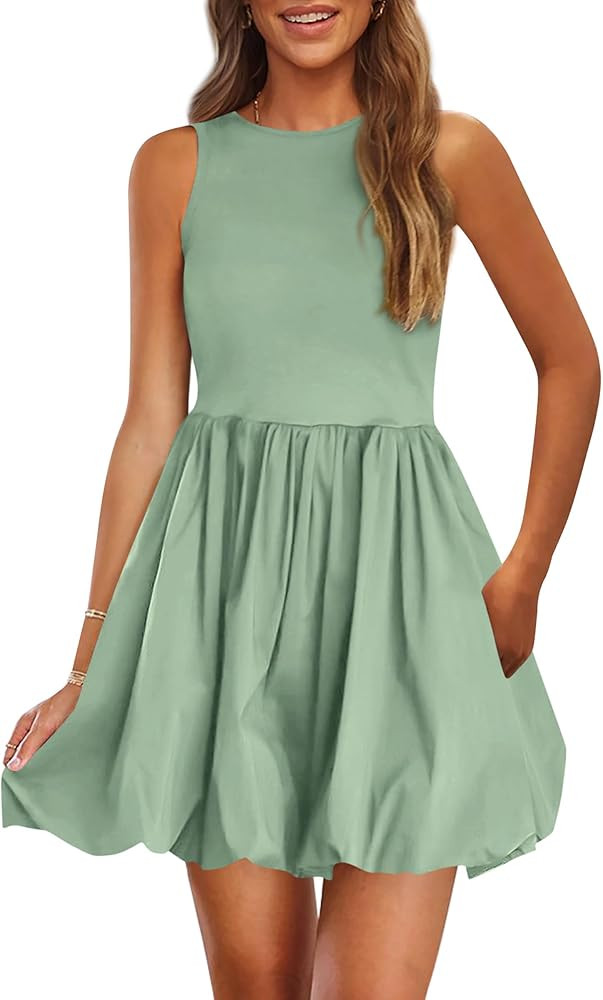 PRETTYGARDEN Summer Dresses for Women 2026 Casual Mini Short Cocktail Dress Sleeveless Tank Crew ... | Amazon (US)