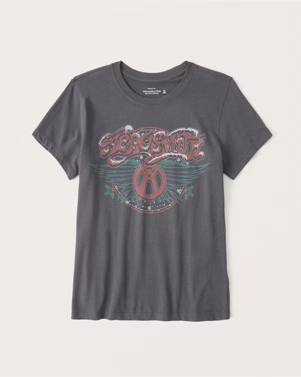 Relaxed Holiday Aerosmith Band Tee | Abercrombie & Fitch (US)