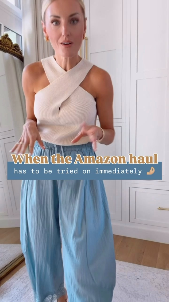 You won’t believe this Amazon haul 😍 I had to put it on immediately to style these pieces! So cute! 

Loverly Grey, Amazon, fall outfit, date night, fall looks, barrel pants