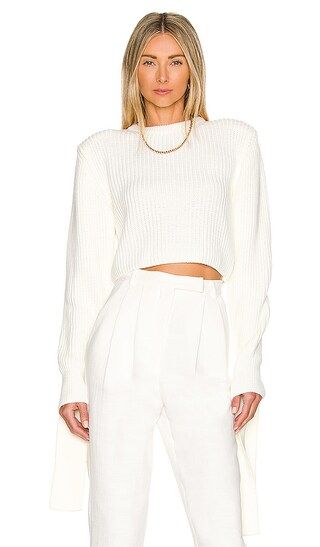 Tie Detail Sweater in White | Revolve Clothing (Global)