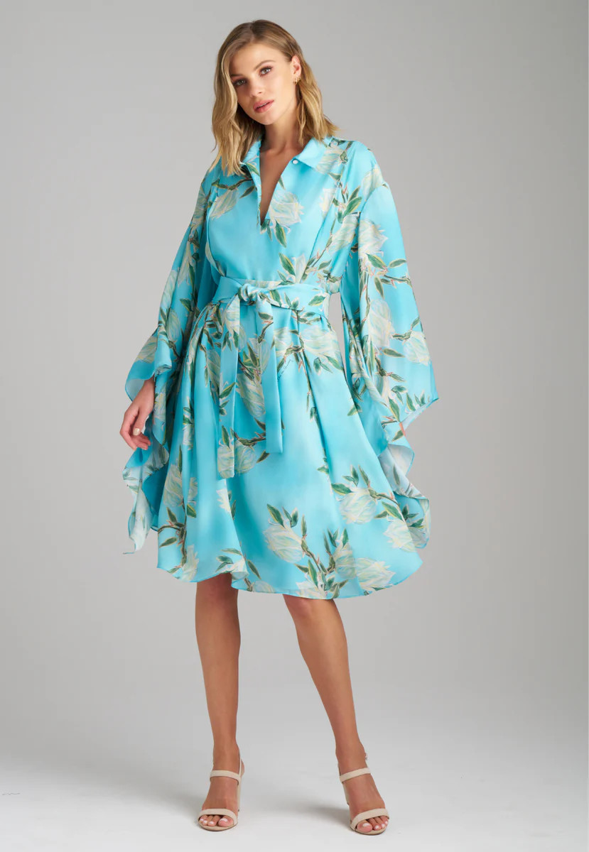 Minerva Silk Dress in Blooming Yucca | Ala von Auersperg