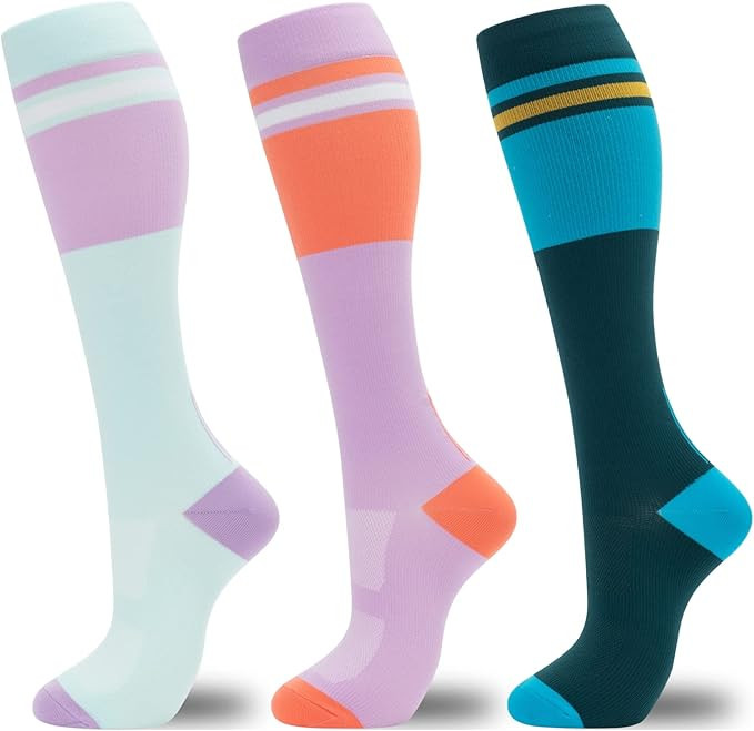 fenglaoda Compression Socks for Women Men 3 Pairs Graduated Compression Support Circulation Socks... | Amazon (US)