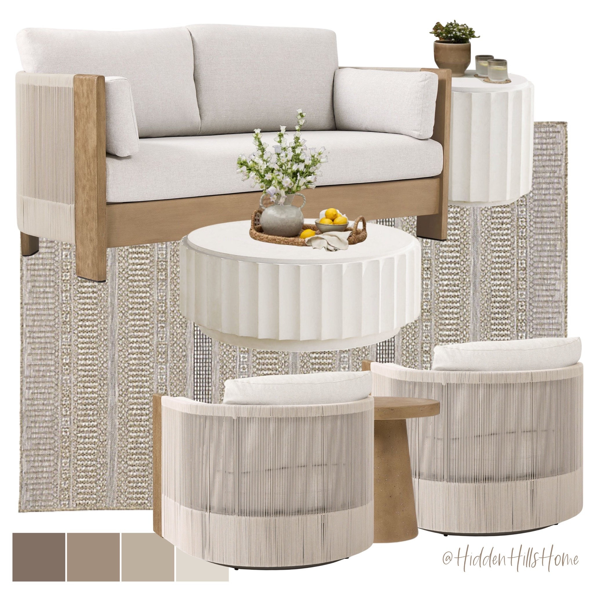My outdoor furniture for the summer time! ☀️Can’t wait to bring this outdoor living area to life! Outdoor sofa, outdoor coffee table, patio decor ideas #outdoor

#LTKHome #LTKSaleAlert #LTKSeasonal