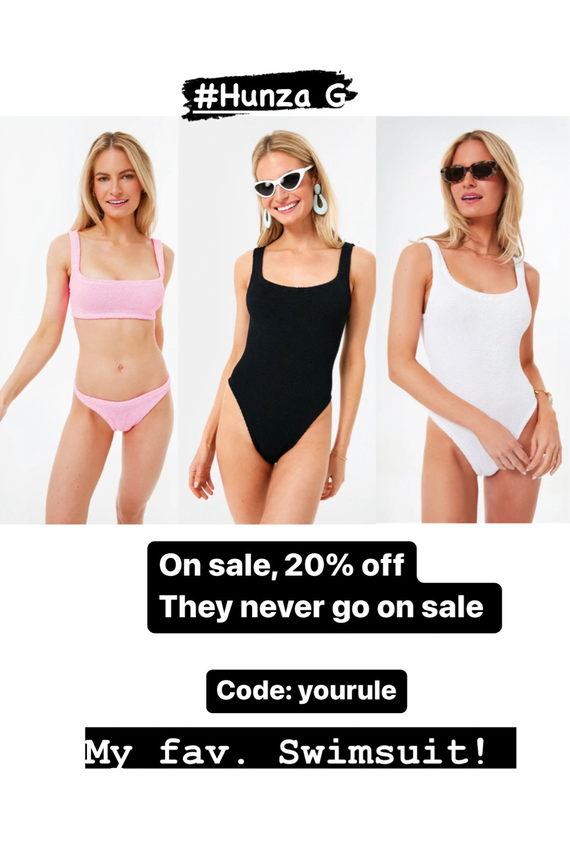 Hunza G swim on sale! Hurry #swimsuits 