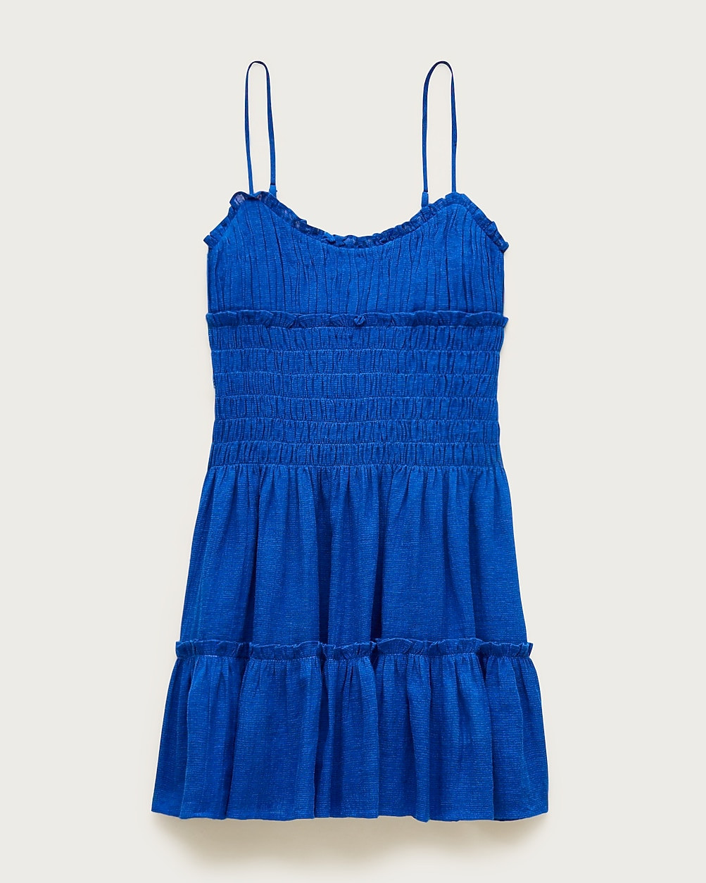 Smocked mini dress in Hampton linen-blend | J. Crew US