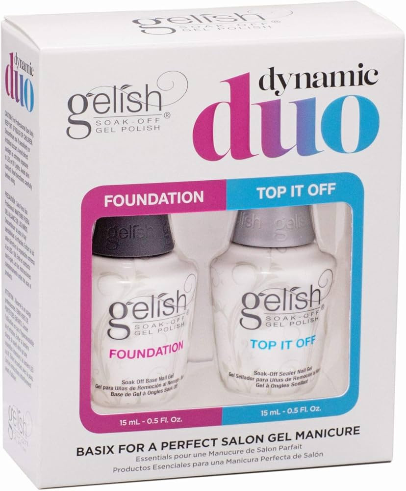 Gelish Dynamic Duo Kit Top and Base Coat For Gel Nails, Top Coat For Gel Nails, Base Coat For Gel... | Amazon (US)