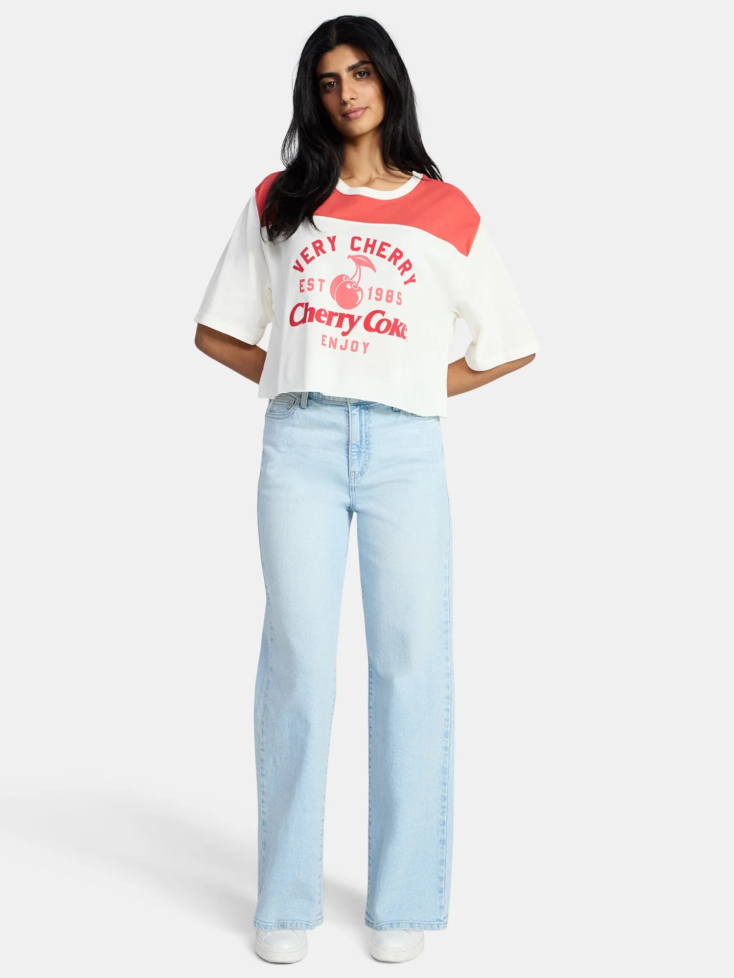 Coca-Cola Women's Very Cherry Skimmer Tee with Short Sleeves, Sizes XXS-XXL | Walmart (US)