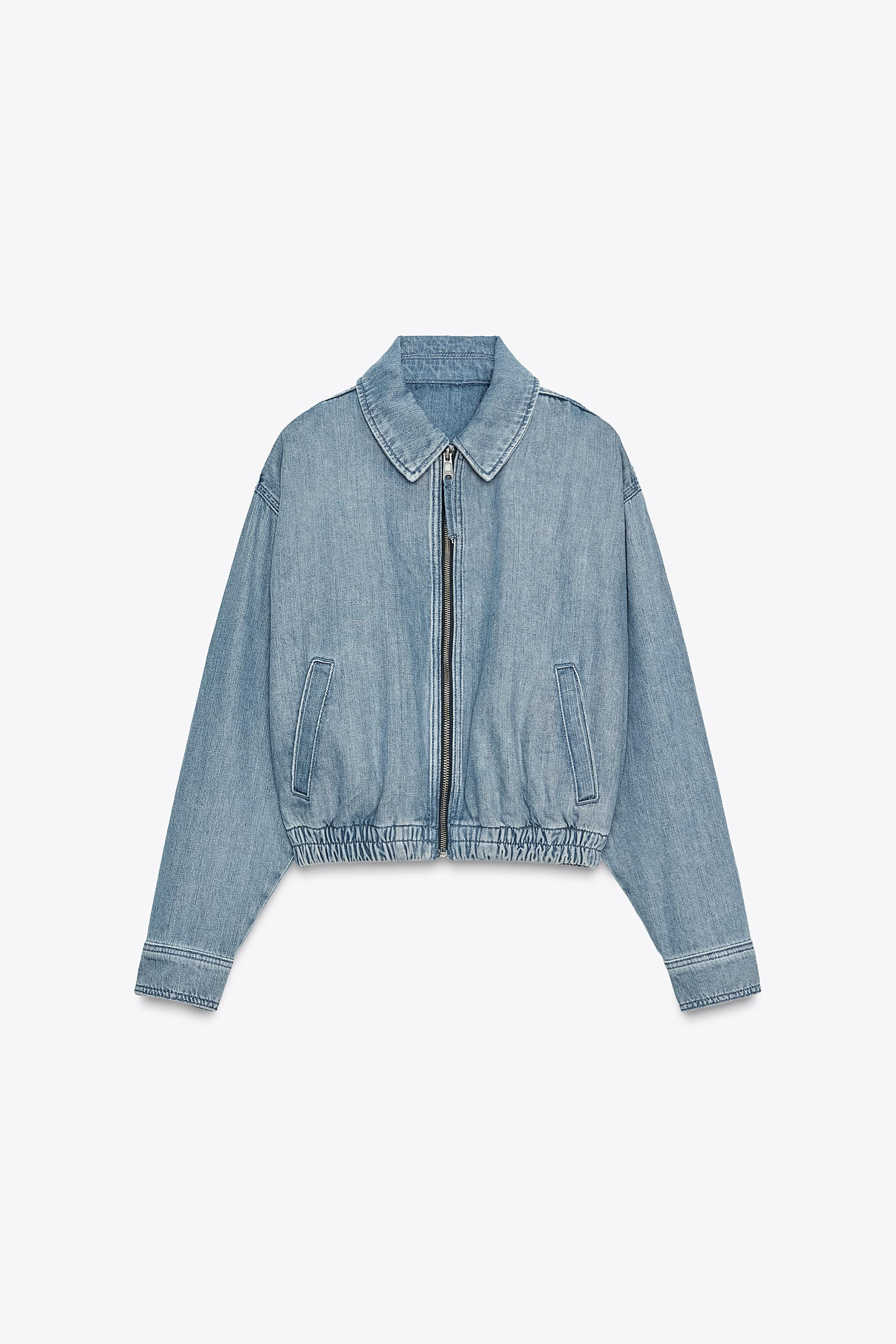 ZW COLLECTION DENIM BOMBER JACKET | Zara US