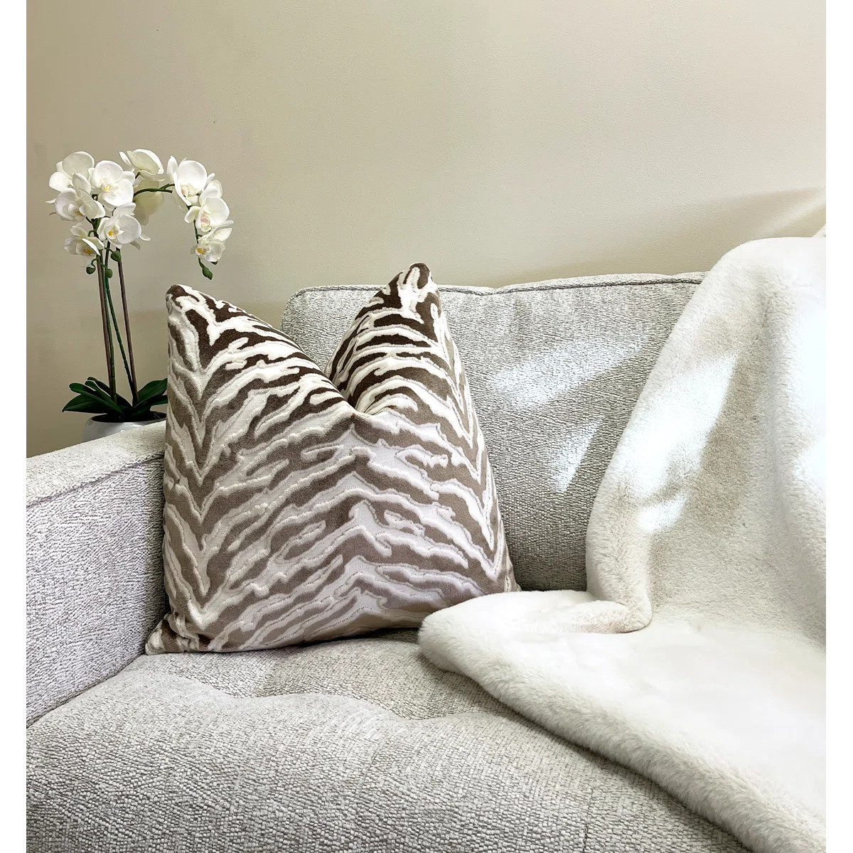 Velvet Zebra Throw Pillow Cover | Wayfair North America