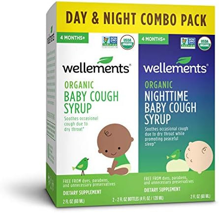 Wellements Cough Syrup (Organic Baby Cough 2 Pack (Day & Night), 2 oz. Day and Night Formula) Fre... | Amazon (US)