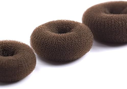 AJOY 3 Pcs 3 Sizes Donut Bun Maker (Small, Medium, Large), Sock Bun Form Hair Doughnut for Kids a... | Amazon (US)