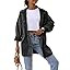 Saodimallsu Women's Oversized Denim Jackets Casual Button Down Long Boyfriend Jean Coats with Poc... | Amazon (US)