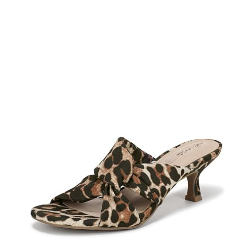LifeStride Women's Nori Heeled Sandal Light Natural Leopard 10 W | Amazon (US)