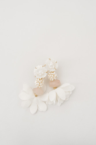 Mother of Pearl, Pink Malaysian Jade & Chiffon Petals | SJ Bailey Co.